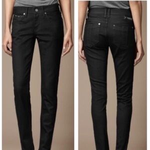 Burberry Burrington Authentic Black Skinny Jeans Ankle Zipper Size 29